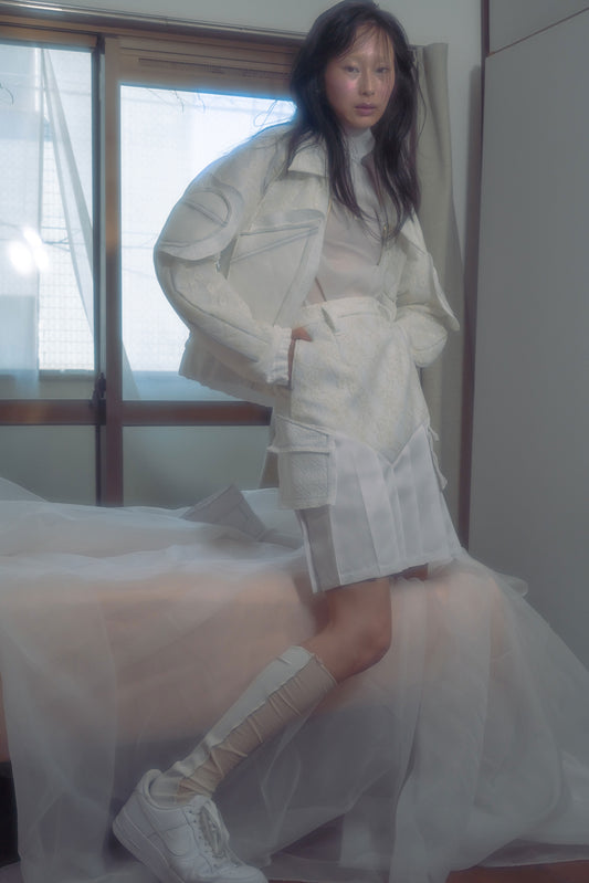 Ω24SS Lace Skirt - White