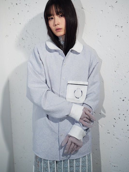 Ω20SF Round Collar Shirt Ice Blue