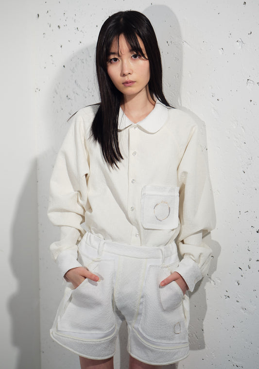 Ω20SF Round Collar Shirt Ivory