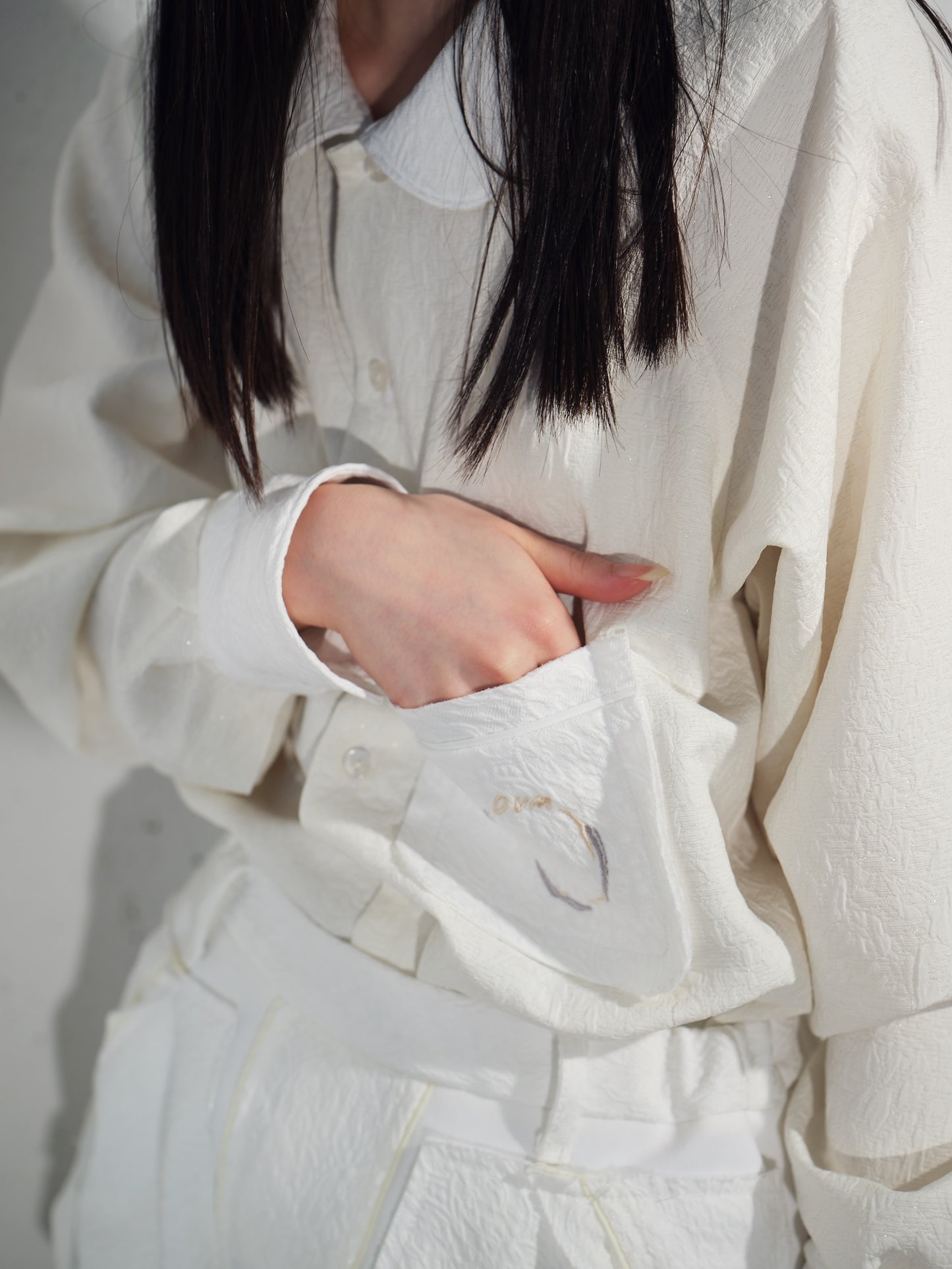 Ω20SF Round Collar Shirt Ivory