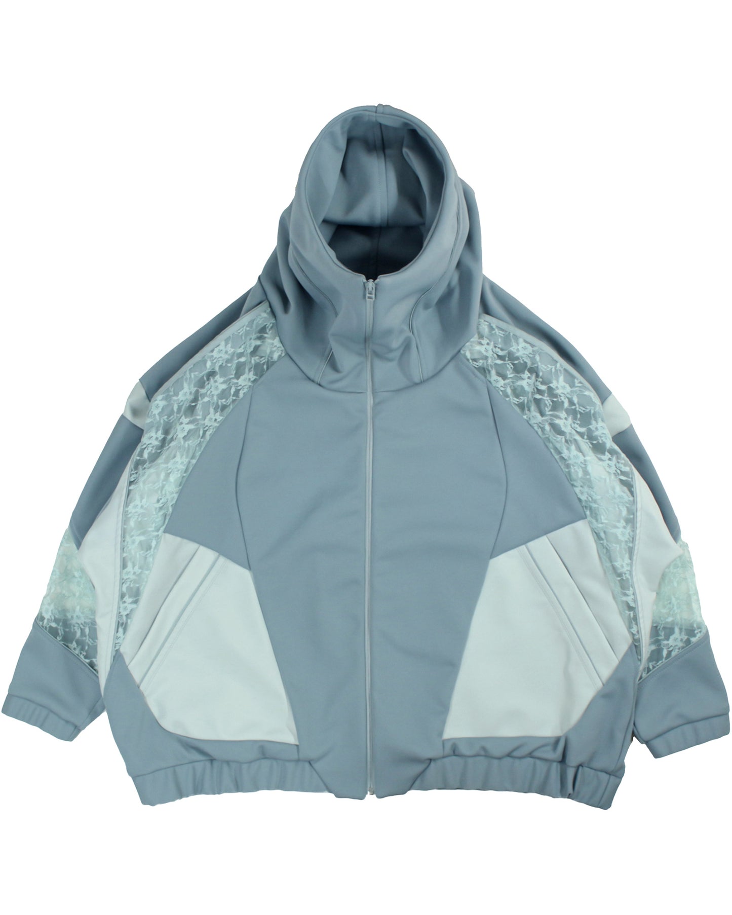Ω24SS ジャージレース切替ハイネックビッグパーカー - グレー