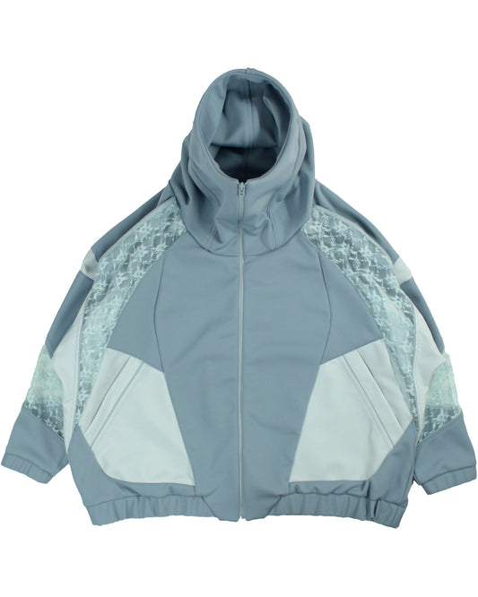 Ω24SS ジャージレース切替ハイネックビッグパーカー - グレー